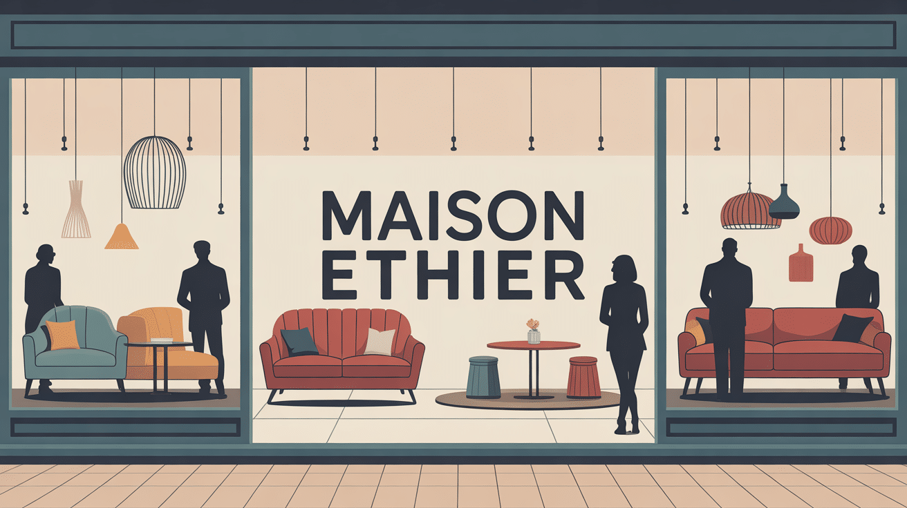 illustration magasin maison ethier meubles