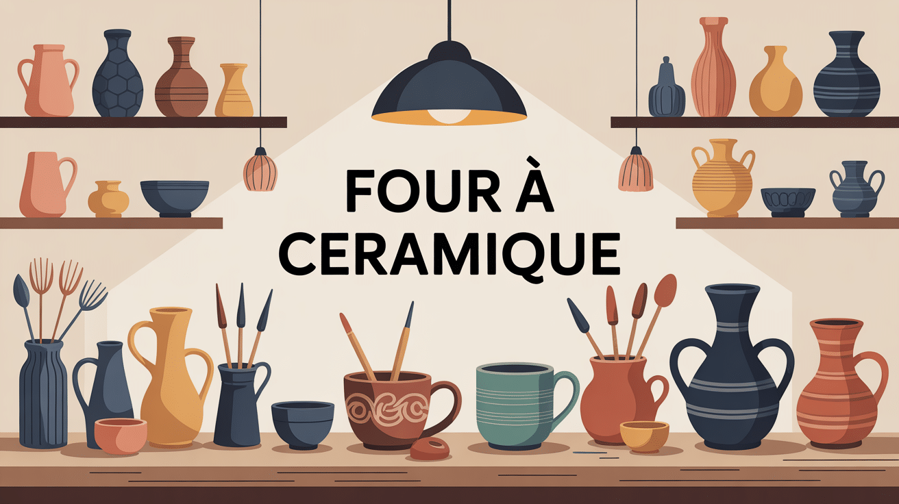 Four à céramique moderne avec pièces colorées