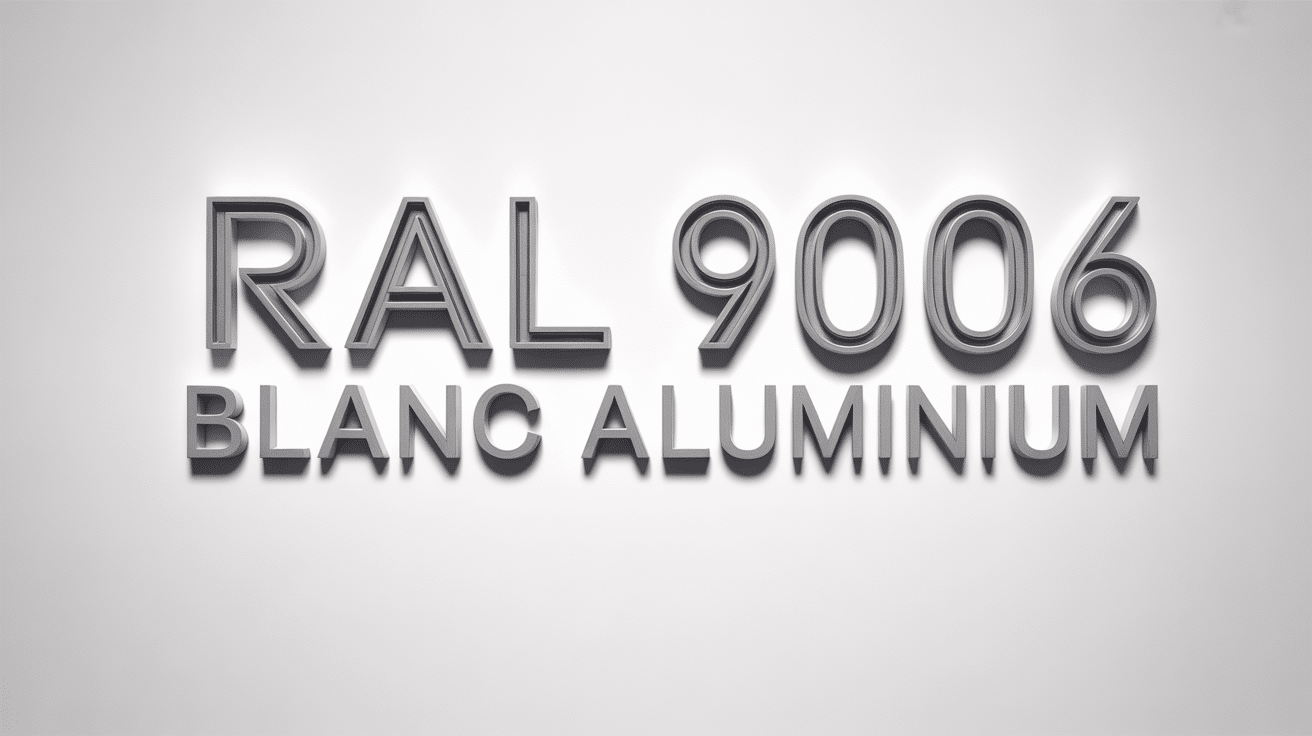 Surface metallique blanc aluminium