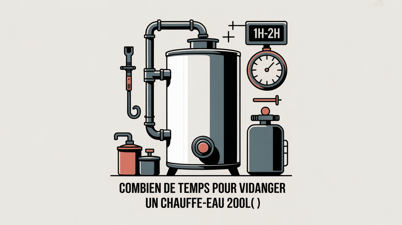 combien de temps pour vidanger un chauffe eau de 200l schéma durée